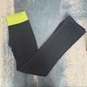 Gap Fit Workout Pants Bootcut Lime Green Waistband